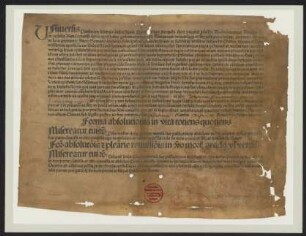 Ablassbrief zum besten des Kampfes gegen die Türken. 1488