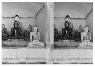 Rangoon, Birma: Buddhafiguren in einem Tempel