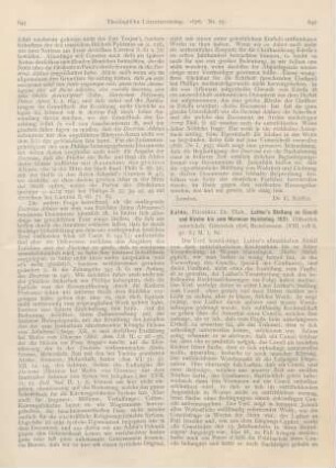 646-648 [Rezension] Kolde, Theodor, Luther’s Stellung zu Concil und Kirche bis zum Wormser Reichstag, 1521