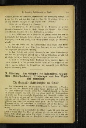 ¬Die¬ finanzielle Selbständigkeit der Schule