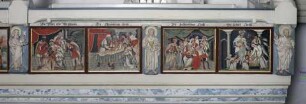 Szenen aus dem Leben Jesu — Szene 1 - 4: Geburt, Beschneidung, Offenbarung, Heilige drei Könige