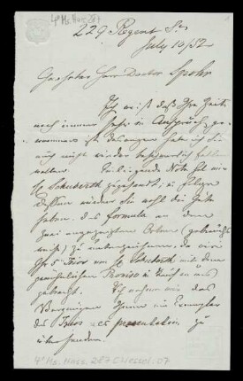 Brief von Christian Rudolf Wessel an Louis Spohr