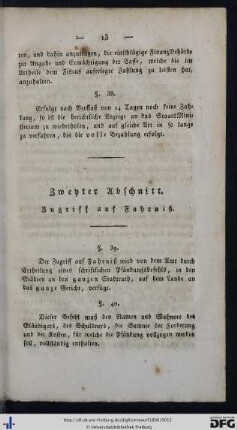 Zweyter Abschnitt. Zugriff auf Fahrniß.