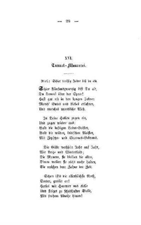 XVI. Tunnel-Maurerei