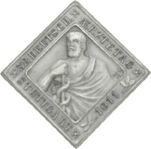 Medaille von Mayer & Wilhelm auf den 38. Deutschen Ärztetag in Stuttgart