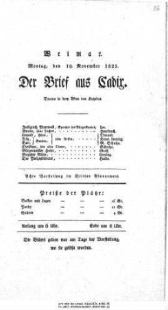 Der Brief aus Cadix