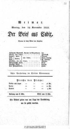 Der Brief aus Cadix