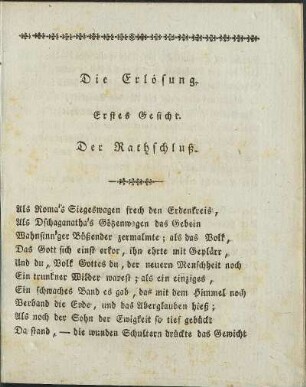 Erstes Gesicht. Der Rathschluß