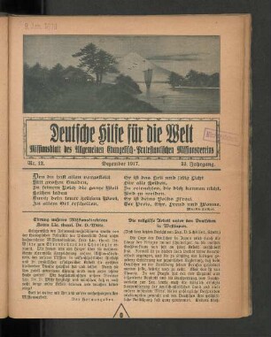 Nr. 12. Dezember 1917.