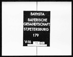 Abschluß eines Abkommens zwischen Bayern und Rußland über Freizügigkeit und Nachbesteuerung der gegenseitigen Staatsangehörigen