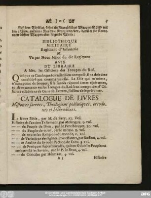 Catalogue De Livres