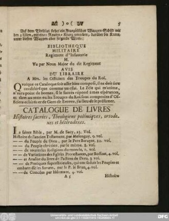 Catalogue De Livres