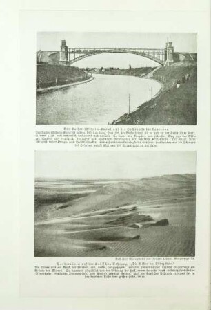 Der Kaiser-Wilhelm-Kanal und die Hochbrücke bei Levensau