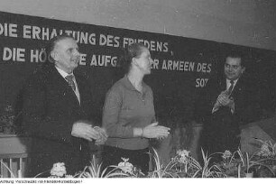 Dresden. Prof. Dr. Gerhard Rehbein (rechts), Hochschule für Verkehrswesen "Friedrich List" (Rektor 1960-1964), 1950