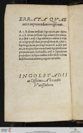 Errata quae inter imprimendum irrepserunt