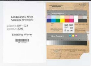 Entnazifizierung Werner Elberding , geb. 13.01.1911 (Verwaltungsangestellter)