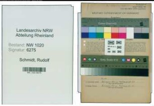 Entnazifizierung Rudolf Schmidt , geb. 31.01.1913 (Lehrer)