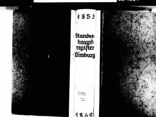 Nimburg, Teningen EM; Evangelische Gemeinde: Standesbuch 1850-1869 Enthält: Einzelne Katholische Einträge