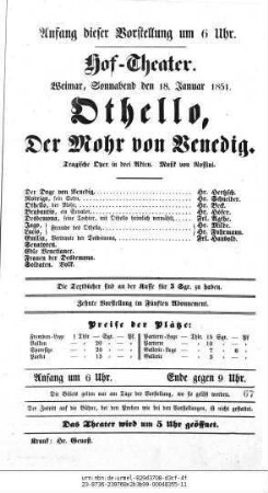 Othello, Der Mohr von Venedig
