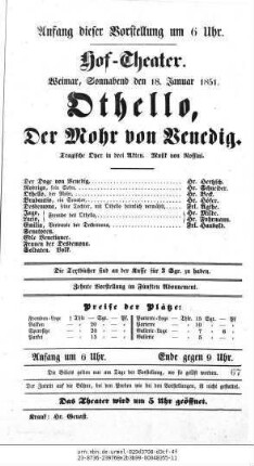 Othello, Der Mohr von Venedig