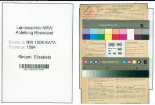 Entnazifizierung Elisabeth Klingen , geb. 17.10.1892 (Lehrerin)