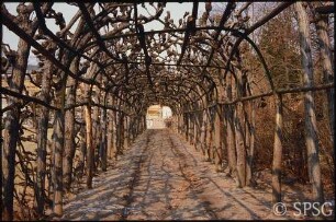 Potsdam, Park Sanssouci, Parterre Bildergalerie, Laubengang.