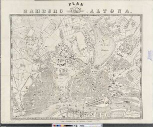 Neuester Plan von Hamburg und Altona
