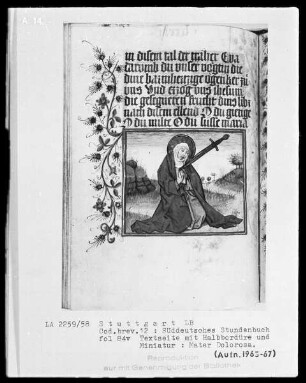Deutsches Gebetbuch (Waldburg-Gebetbuch) — Mater dolorosa, Folio 84verso