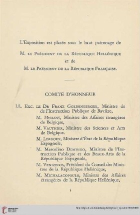 Comité d'honneur