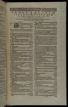 Index Locorum Sacræ Scripturæ Quæ In Hoc Tertio Volumine Obiter Explicantur.