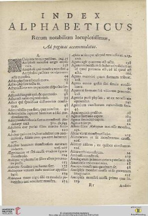 Index alphabeticus