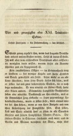 Vier und zwanzigster oder XXI. Trinitatis-Sektor