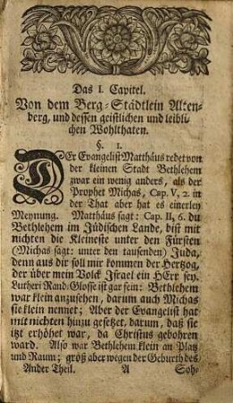 Die Unerkannten Wohlthaten Gottes, In dem Chur-Fürstenthum Sachsen, Und desselben vornehmsten Städten, darinnen zugleich der Schul- und Kirchen-Staat enthalten, 2 = Anderer Theil