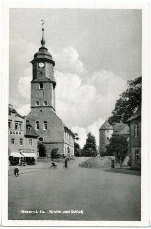 Nossen. Kirche und Schloss