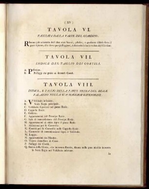 Spiegazione Dei Disegni Tavola VI. [-] Tavola X.