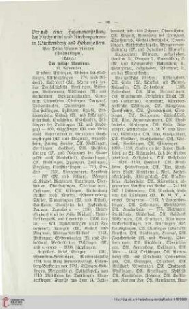 34: Versuch einer Zusammenstellung der Kirchentitel und Kirchenpatrone in Württemberg und Hohenzollern, [4]