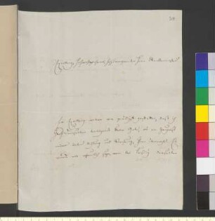 Brief von Kind, Karl Theodor an Goethe, Johann Wolfgang von