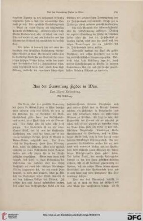 Aus der Sammlung Figdor in Wien