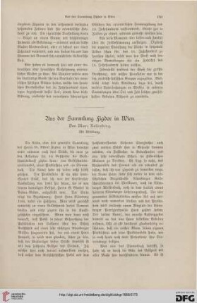 Aus der Sammlung Figdor in Wien