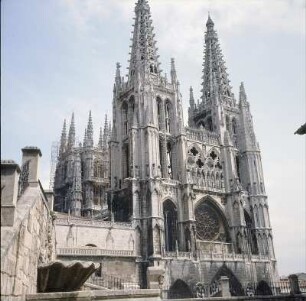 Burgos. Kathedrale (1221-1567). Ansicht von Nordwest