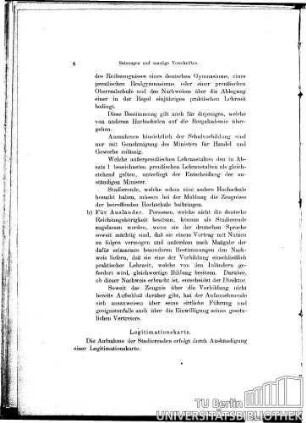 Legitimationskarte.  Versicherung.  Bescheinigungen über das Studium.  Diplomprüfung.  Bergreferendarprüfung