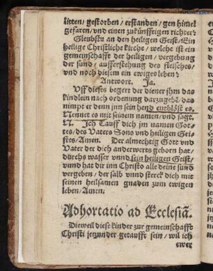 Adhortatio ad Ecclesia.