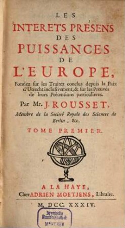 Les Interêts presents des Puissances de l'Europe, 1