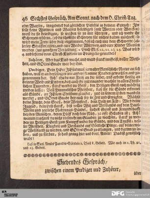 Siebendes Gespräch, am Heil. Neu-Jahrs-Tag.