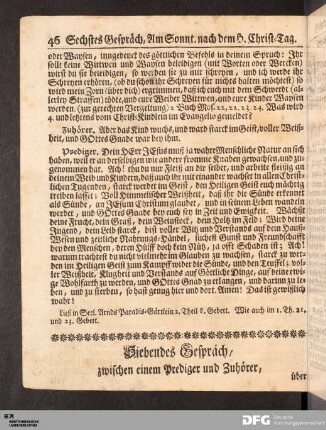 Siebendes Gespräch, am Heil. Neu-Jahrs-Tag.