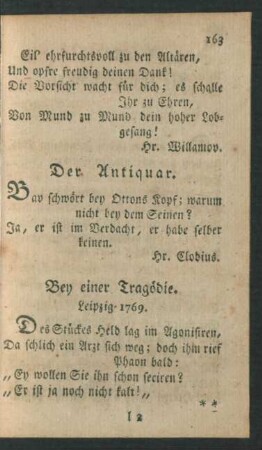 Der Antiquar.