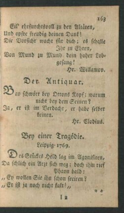 Der Antiquar.
