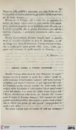 7: Abraxi sardi, o pietre gnostiche