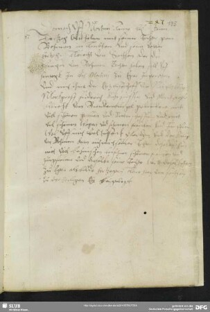 195r: spätere, unvollständige Abschrift des Berichtes Bl. 194v 195v: Leerseite