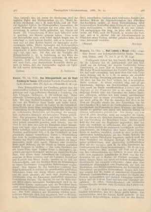 468-470 [Rezension] Greyerz, Otto von, Beat Ludwig v. Muralt (1665-1749)